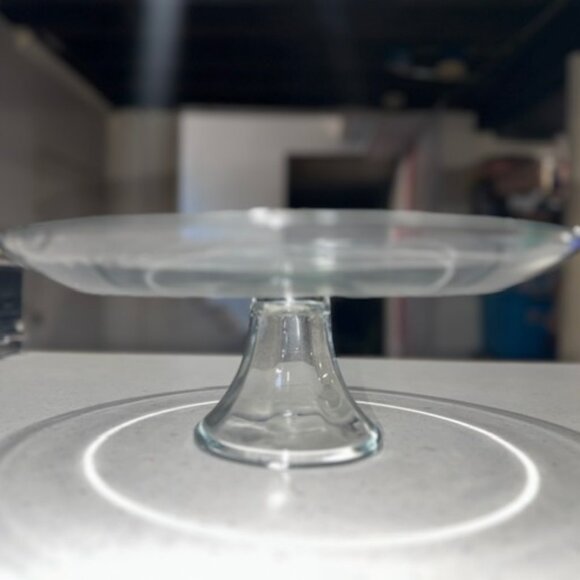 Anchor Hocking 2 set cake stand (part of the "Presence" cake stand set) - Picture 1 of 5